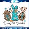 Turquoise Cowgirl Easter Bunny Egg PNG Delight