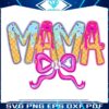 Vibrant Baseball Mama Ice Cream Drip Bow SVGPNG