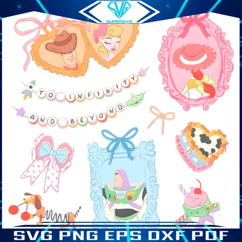 Vintage Coquette Bows Toy Story Disney Magic in PNG