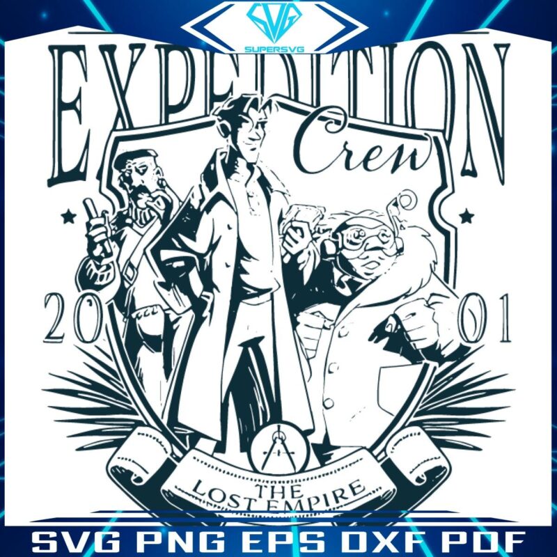 Vintage Disneys Atlantis 2001 Crew The Lost Empire SVG
