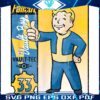 Vintage Fallout Vault Boy PNG Retro TV Series Style