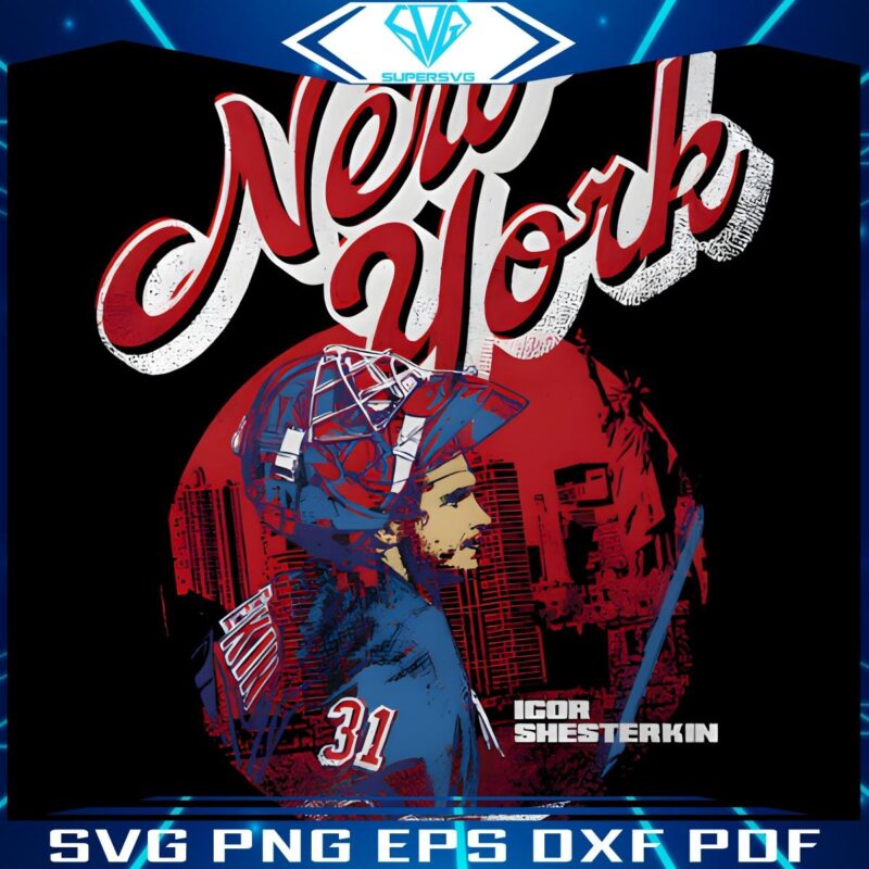 Vintage New York Hockey Icon Igor Shesterkin PNG