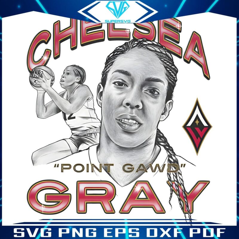 WNBAs Chelsea Gray Point Gawd HandDrawn Portrait in PNG