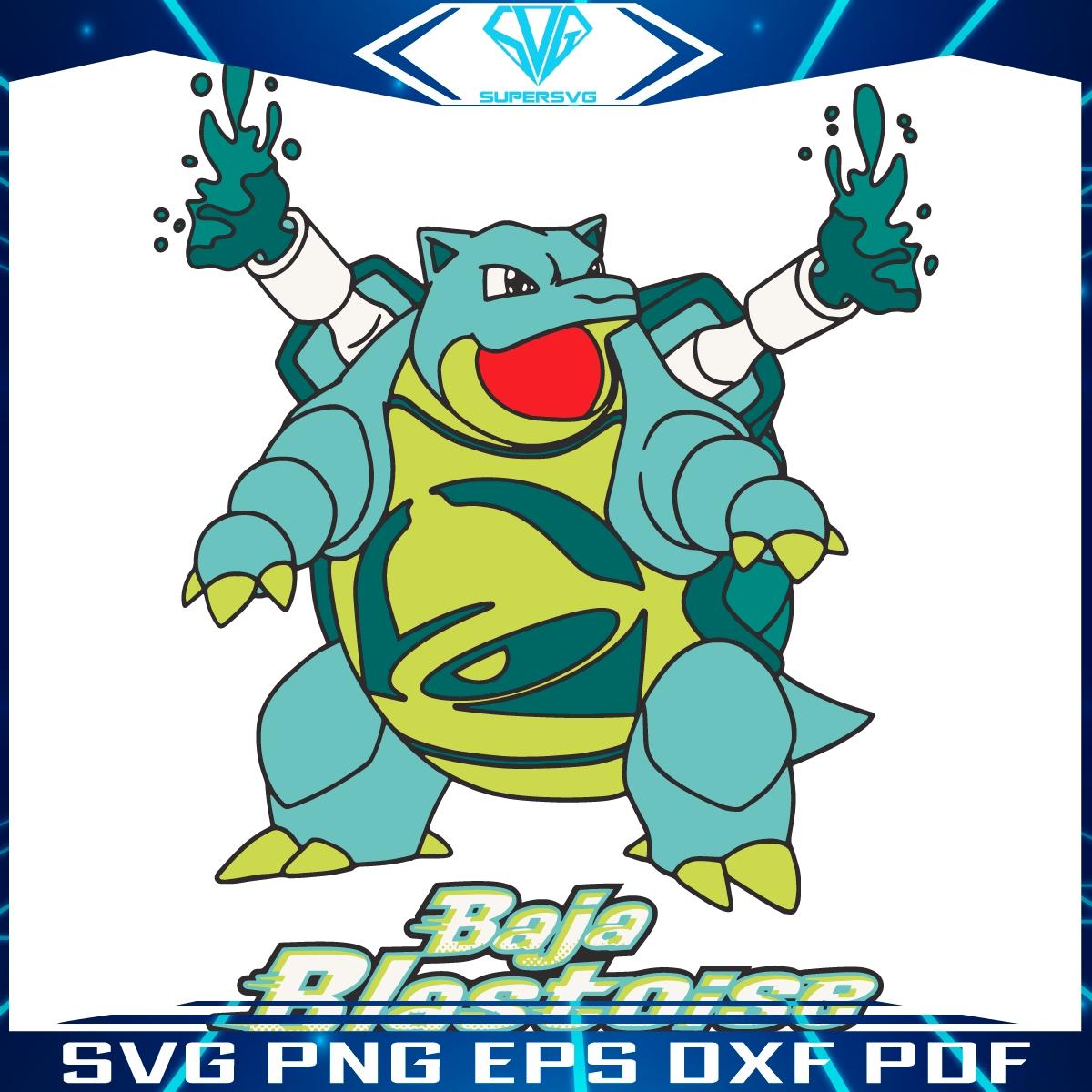 Baja Turtle Blastoise Pokémon Art SVG