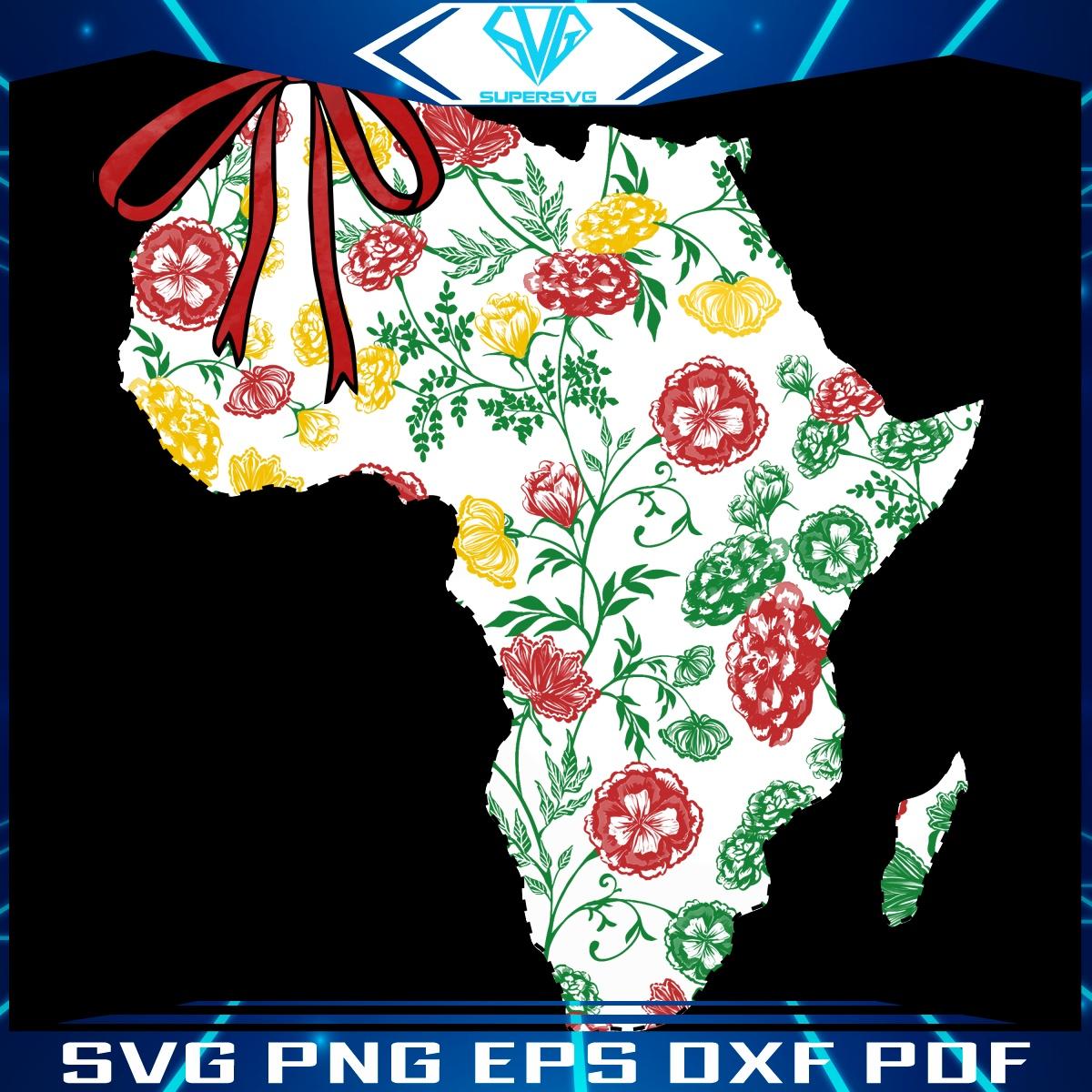 Celebrate Juneteenth Coquette Africa Map in PNG Style