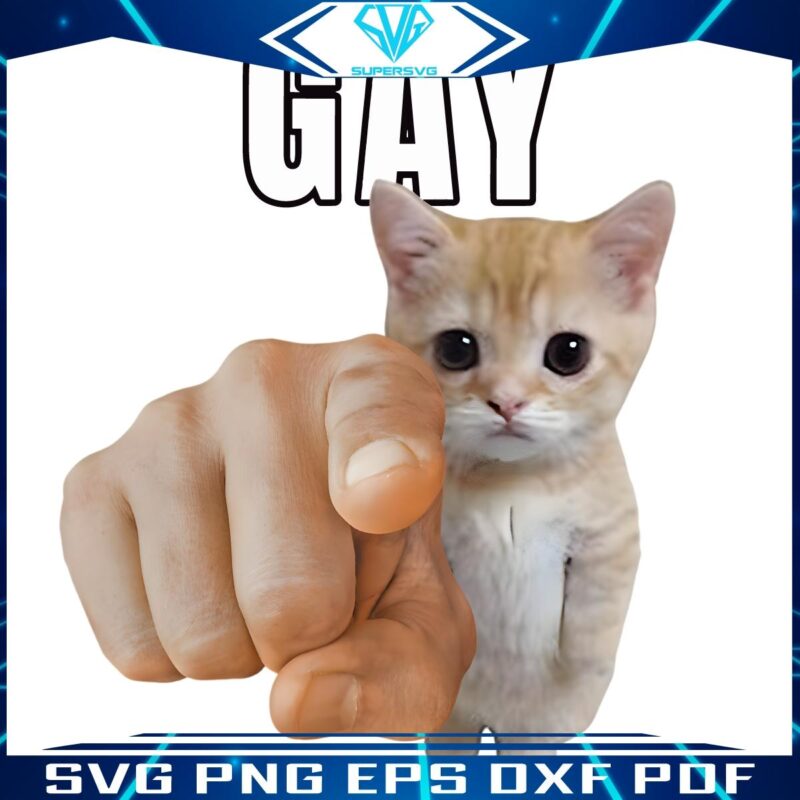 Cheeky Pointing Cat PNG Edition