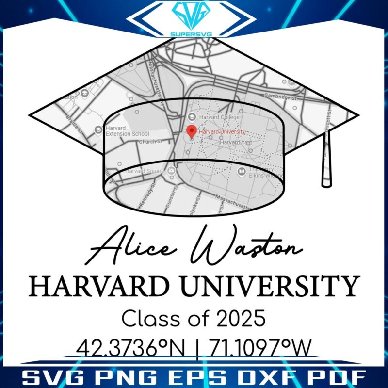 Class of 2025 Custom Campus Map Graduation PNG Personalized Design