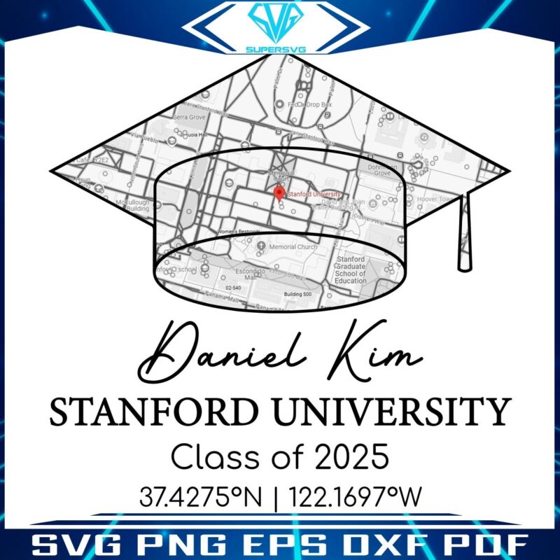 Class of 2025 Personalized Campus Map PNG for Graduates