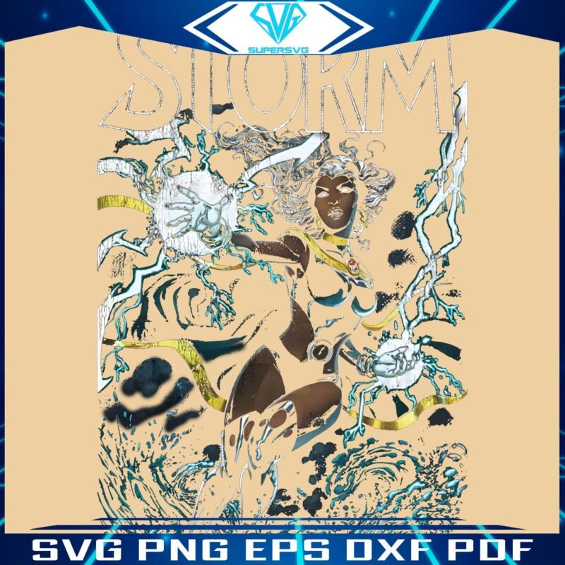 Classic XMen Storm Marvel Comic in PNG Format