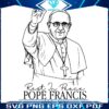 Farewell Pope Francis Commemorative SVG Line Art Tribute