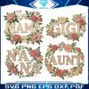 Floral Wreath Bundle for Mama Gigi Nana Aunt PNG Delight