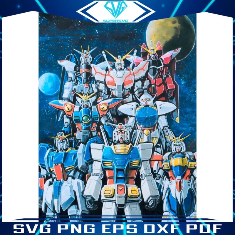 Galactic Guardians Unite Mobile Suit Gundam PNG