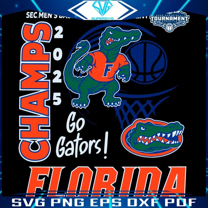 Go Gators 2025 SEC Champs SVG Florida Basketball Triumph