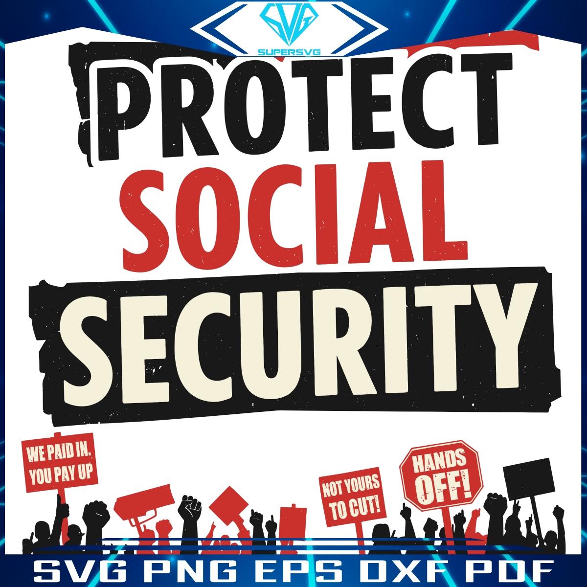 Hands Off Social Security Cowgirl Protest in PNG Style