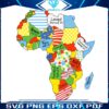 Juneteenth Retro Africa Map Divine Words PNG