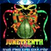 Juneteenth Vibes Kente Bow Watermelon PNG