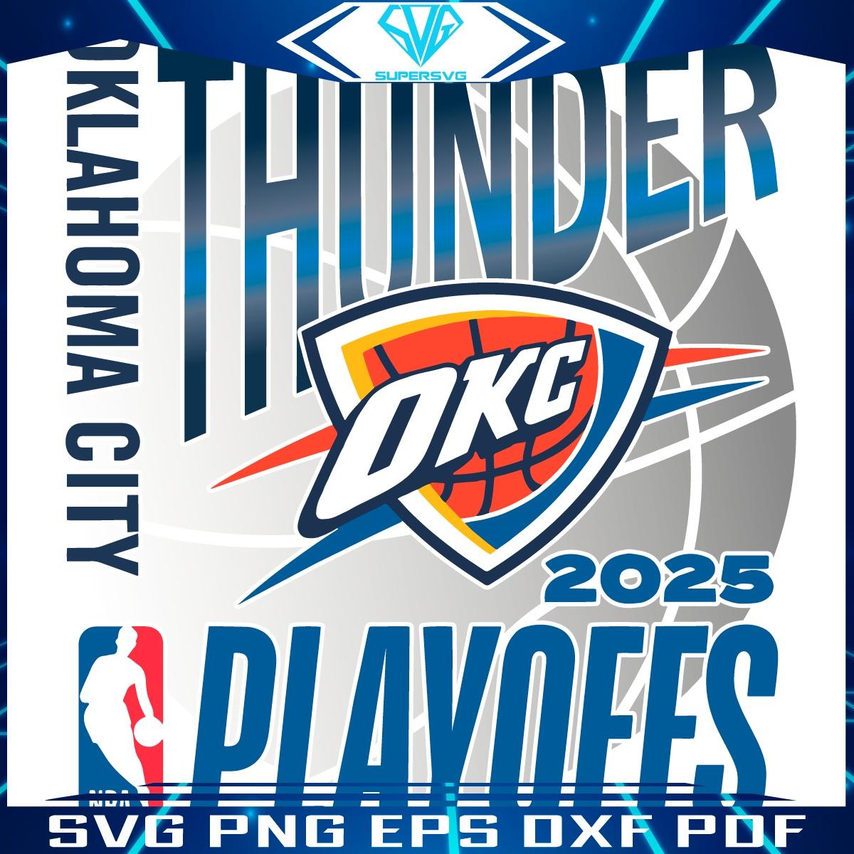 Oklahoma City Thunder NBA 2025 Playoffs SVG Magic