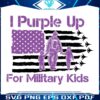 Purple Up for Military Kids Vintage American Flag SVG