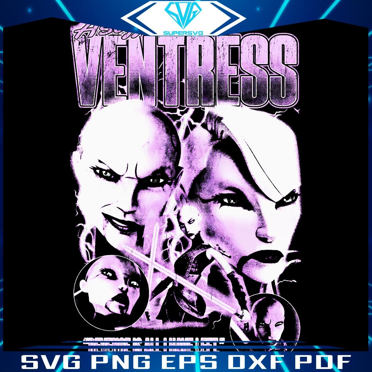 Retro 90s Asajj Ventress Star Wars Clone Wars SVGPNG