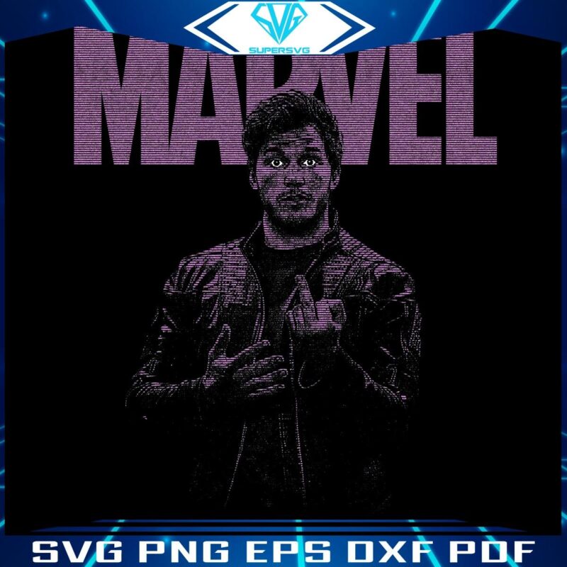 Retro Marvel StarLord Peter Quill Guardians SVGPNG
