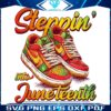 Step Into Juneteenth African Sneakers Black History PNG
