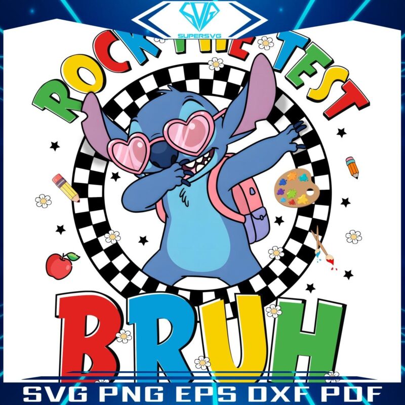 Stitch Rock Bruh Checkered PNG Extravaganza