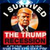 Survived the Trump Recession Hilarious AntiTrump PNG