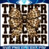 Teachers Leopard Bow Vibrant PNG Design