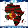 Vibrant Floral Africa Map Celebrate Juneteenth in PNG