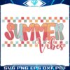 Vintage Checkered Summer Vibes Sublimation PNG