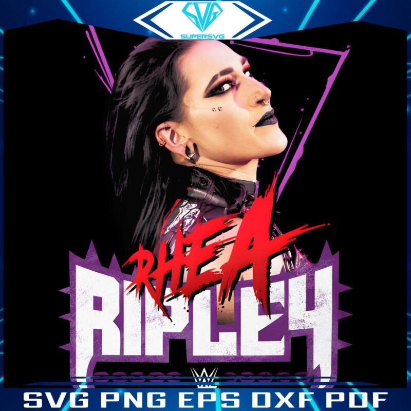 Vintage Rhea Ripley WWE Grunge Style PNG