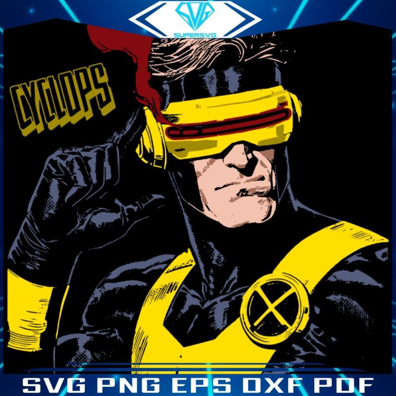 Vintage XMen Cyclops Marvel Comic SVG Artwork