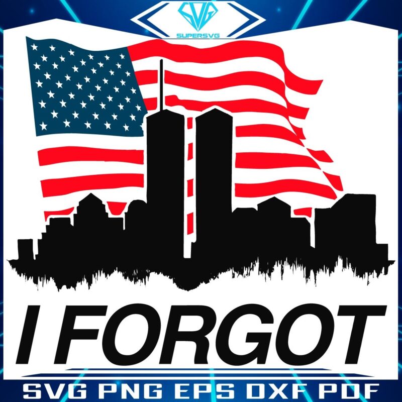World Trade Center Silhouette American Flag SVG Masterpiece